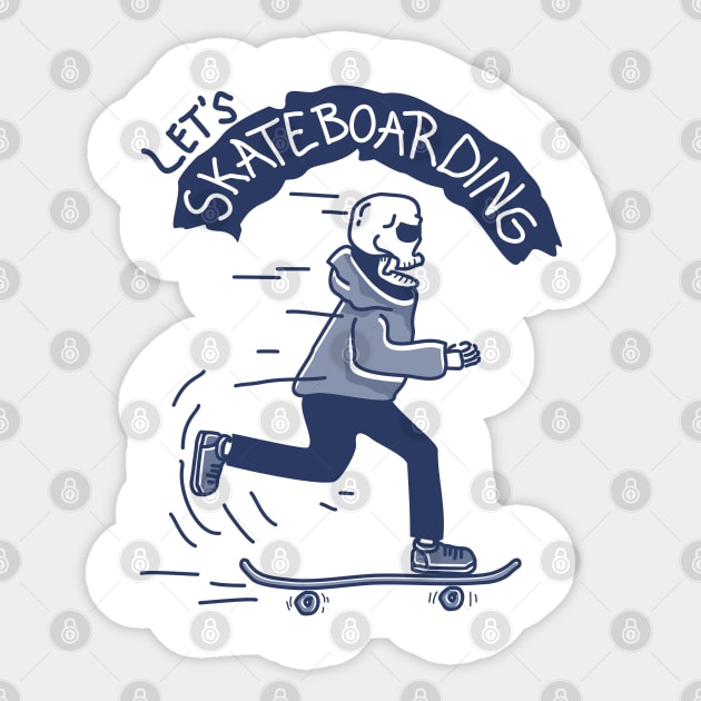 skateboard skeleton II Sticker by Shankara